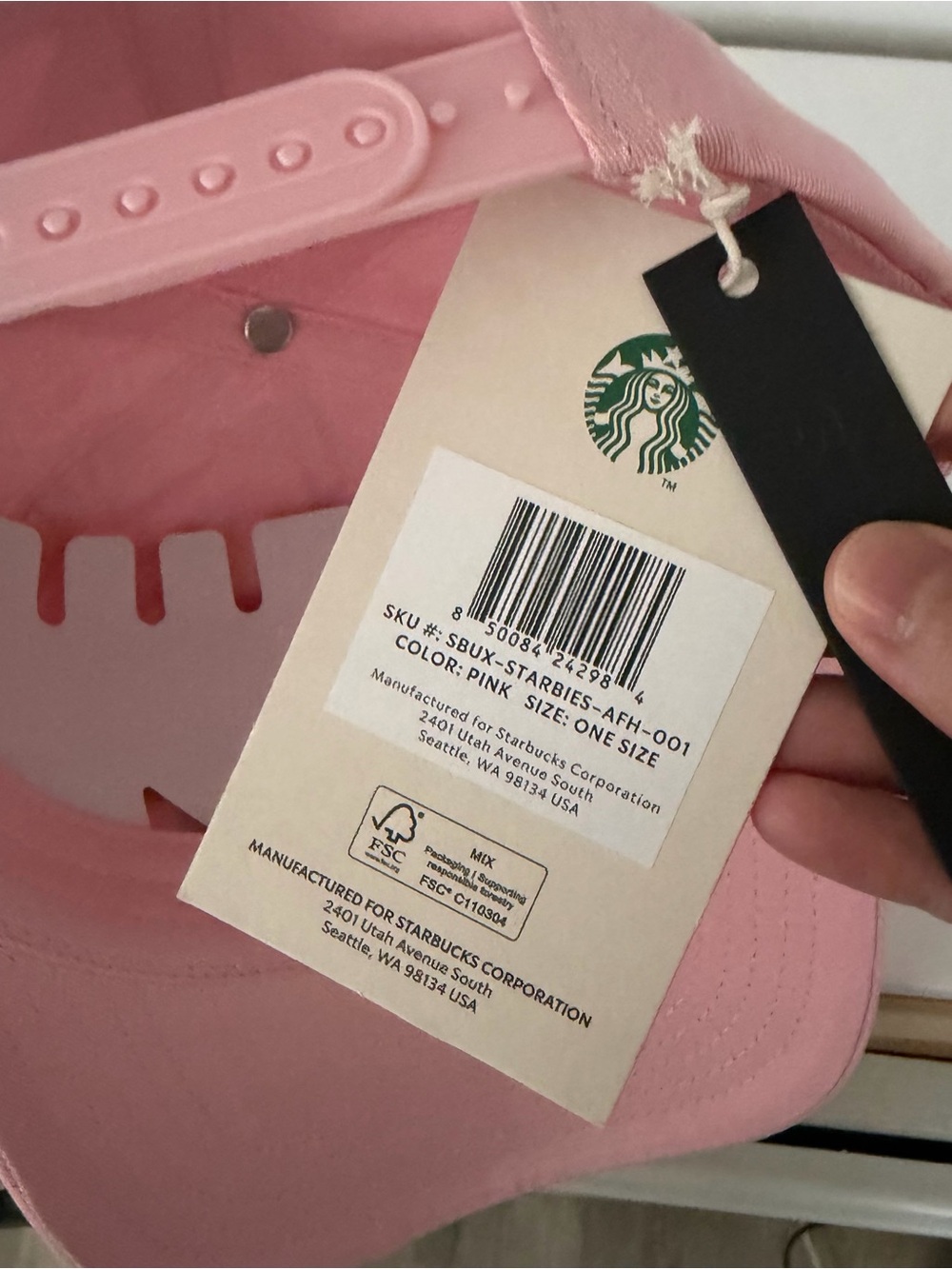 Starbies Pink Hat- Limited Edition- Pink Drink- Summer 2026 - Picture 5 of 9